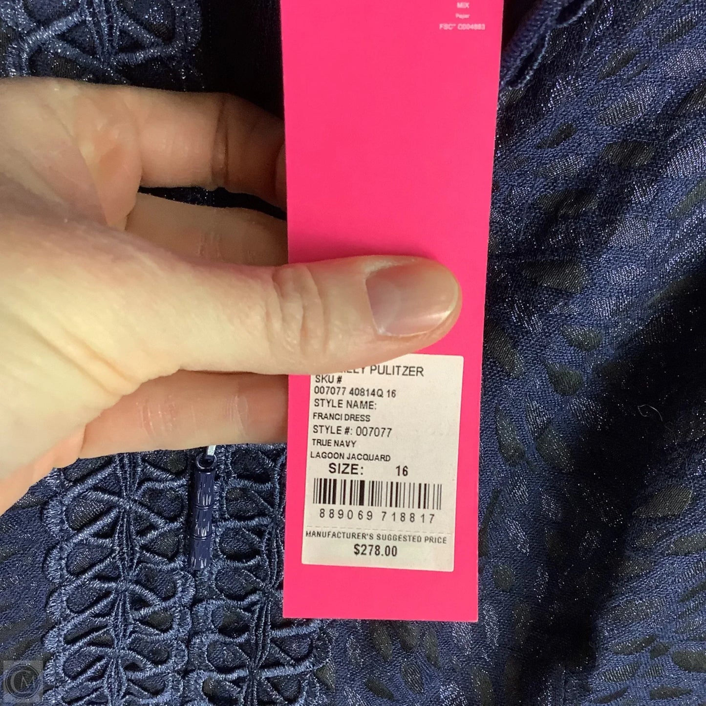 Dress Designer By Lilly Pulitzer In Navy, Size: 16