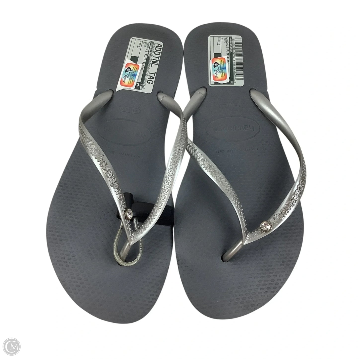 Sandals Flip Flops By Havaianas In Grey, Size: 11