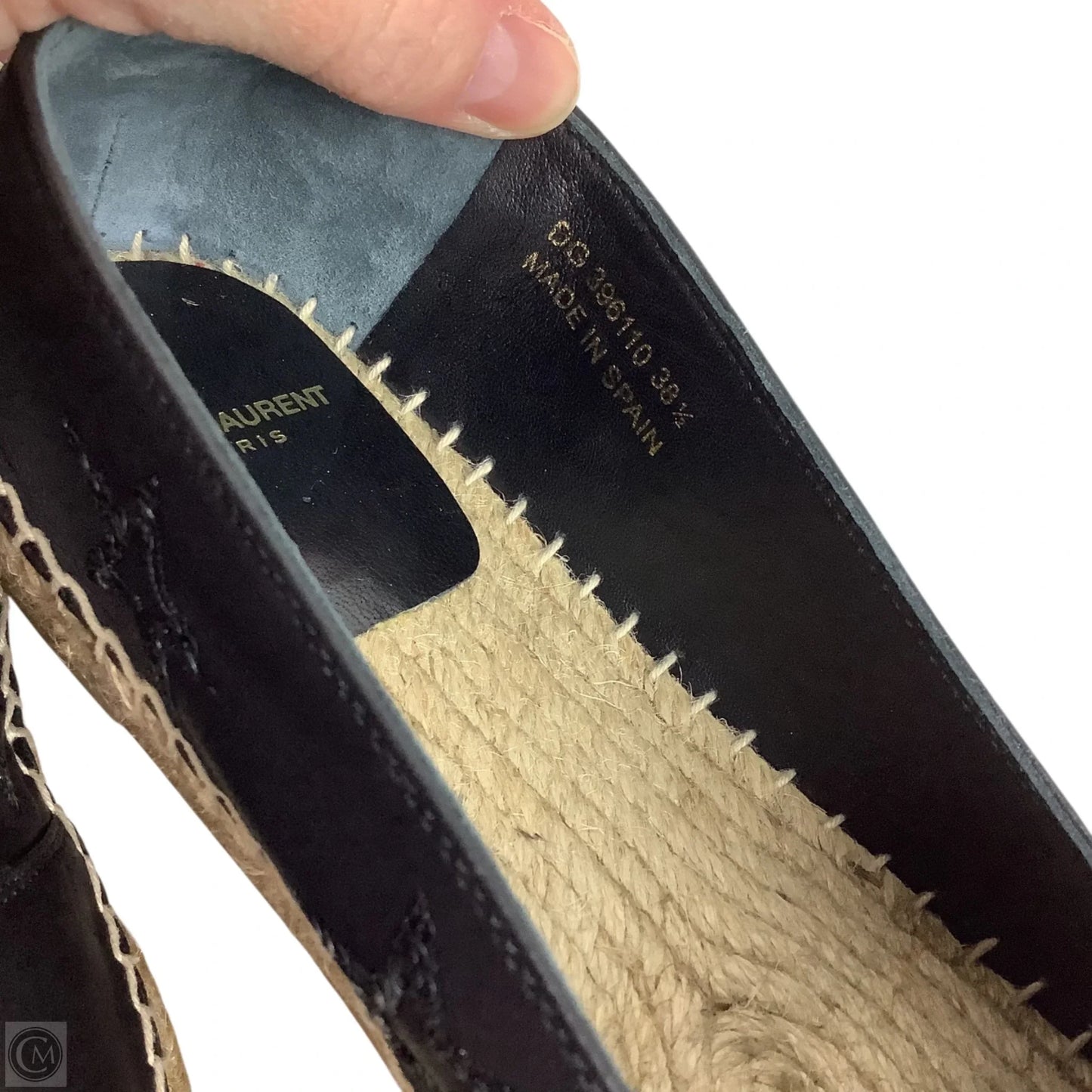 Shoes Luxury Designer By Yves Saint Laurent In Black, Size: 38.5