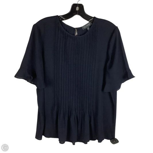 Top Short Sleeve By Limited In Navy, Size: M