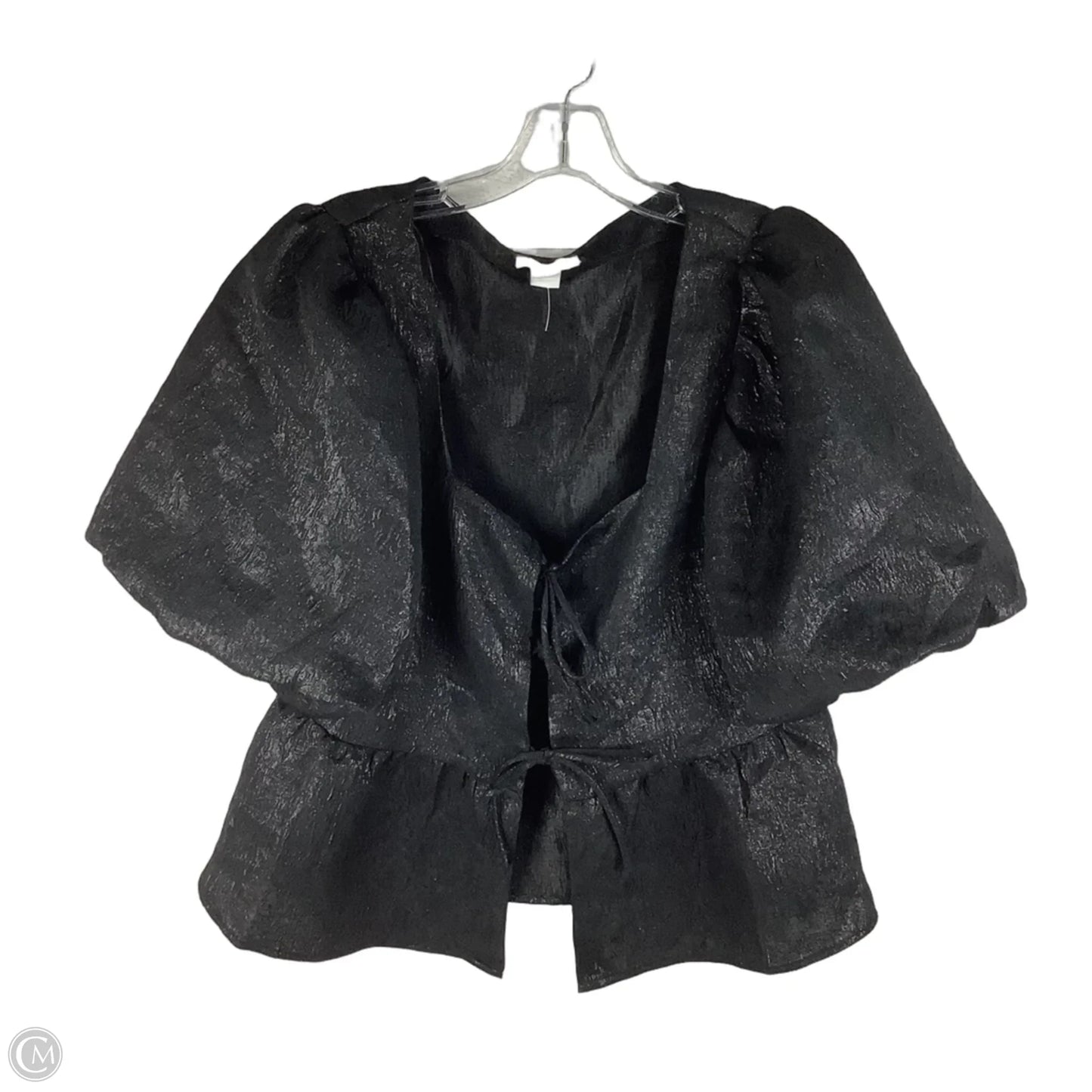 Top Short Sleeve By H&m In Black, Size: L