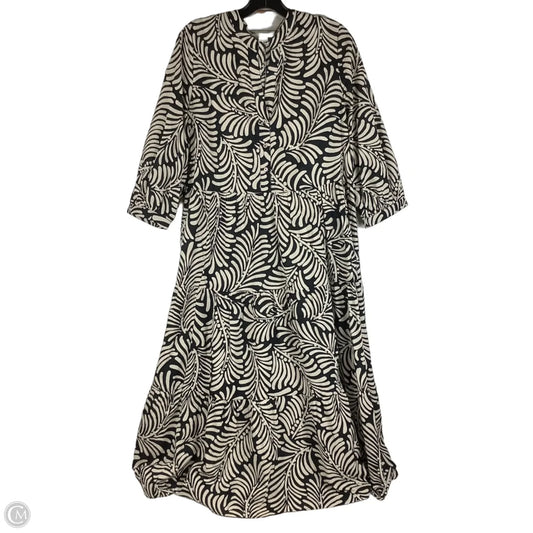 Dress Casual Midi By H&m In Black & Cream, Size: M