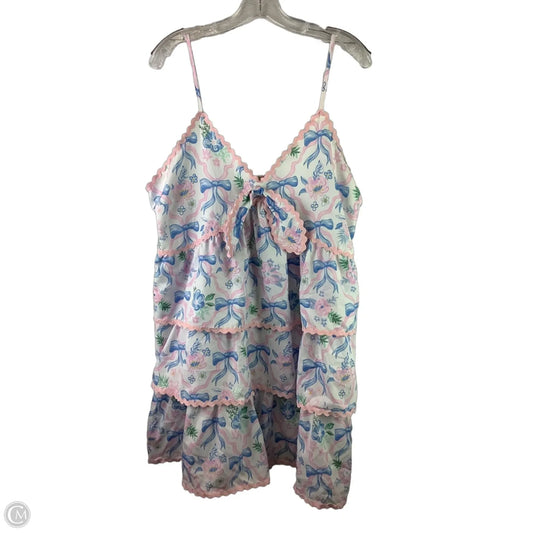 Dress Party Short By Simply Southern In Blue & Pink, Size: Xxl