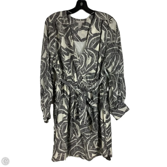 Dress Casual Short By H&m In Black & Cream, Size: L