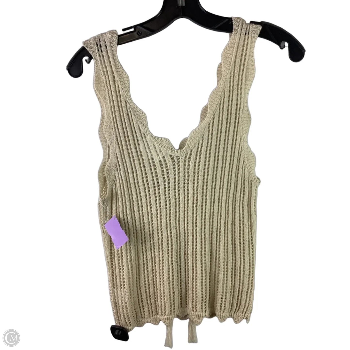 Top Sleeveless By Line & Dot In Cream, Size: S