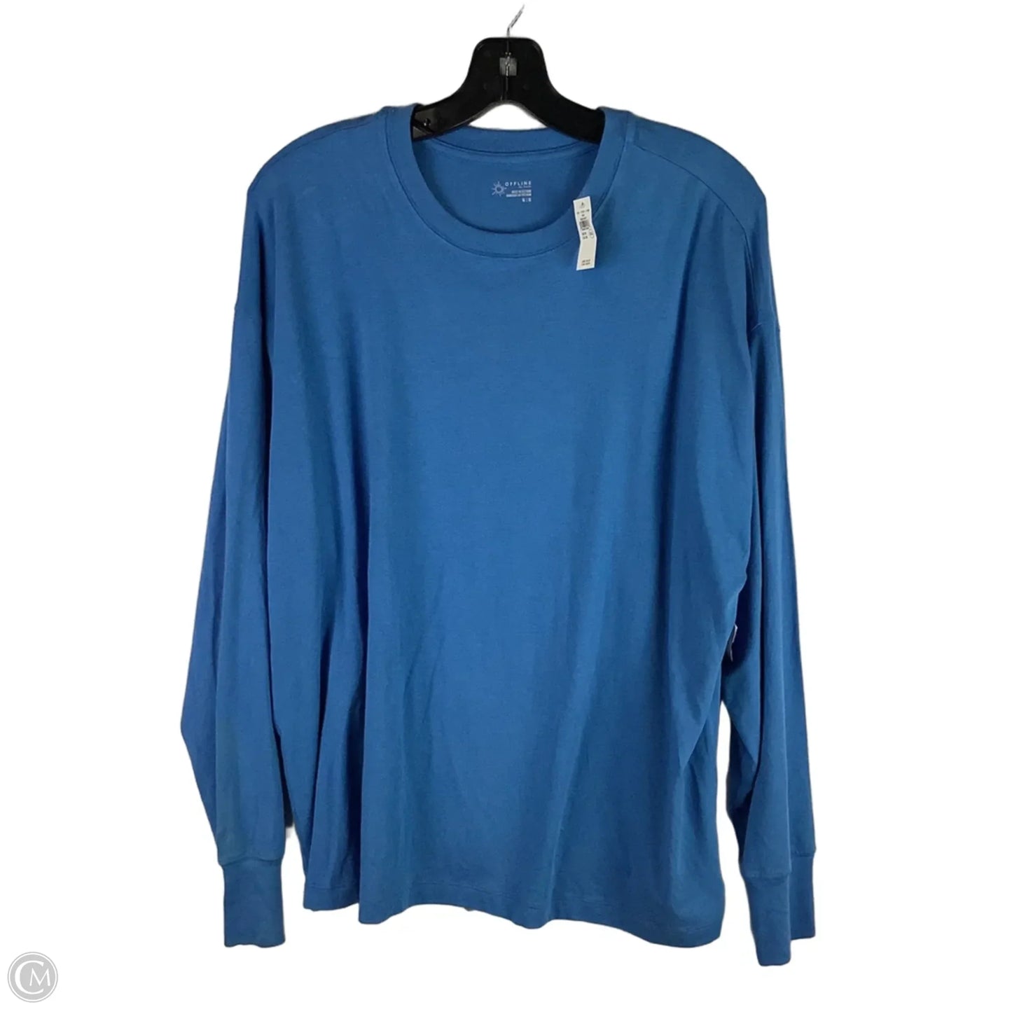 Athletic Top Long Sleeve Crewneck By Offline By Aerie In Blue, Size: M