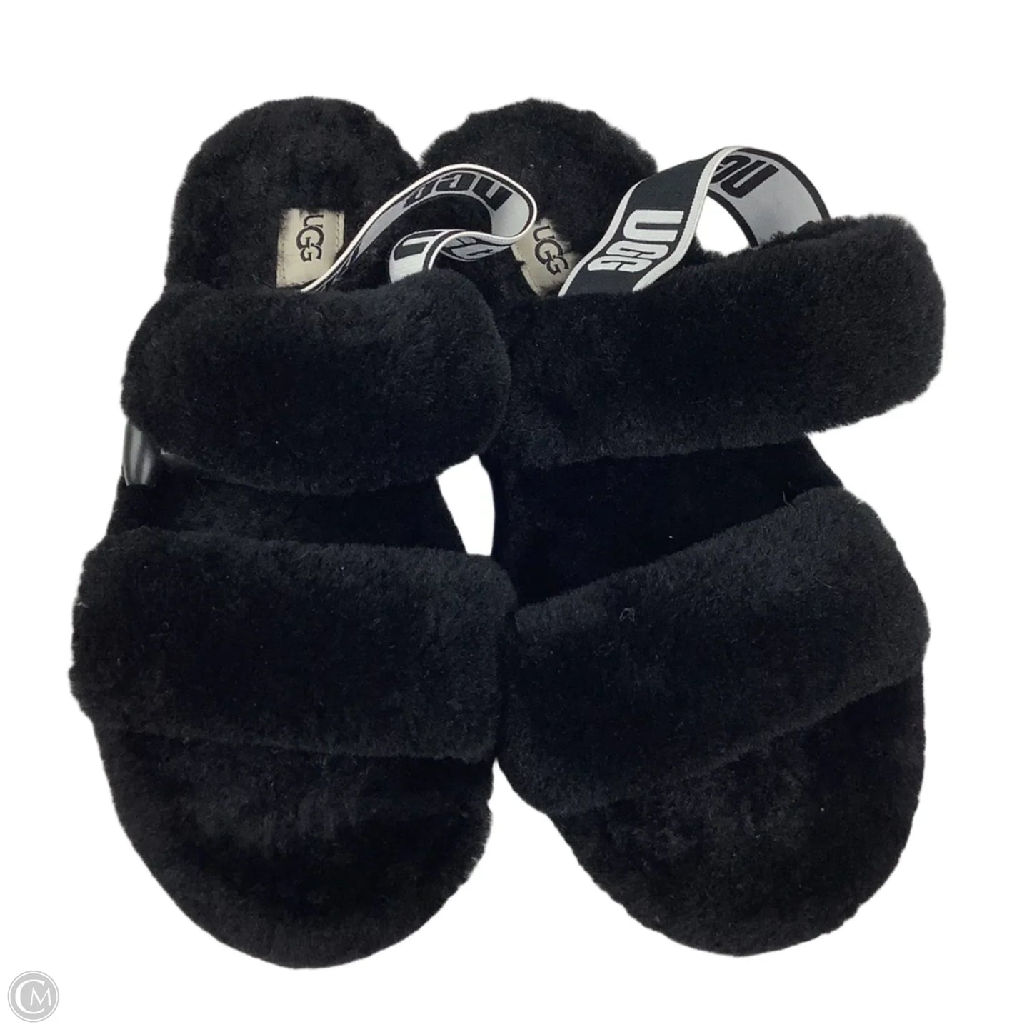 Slippers Designer By Ugg In Black, Size: 9