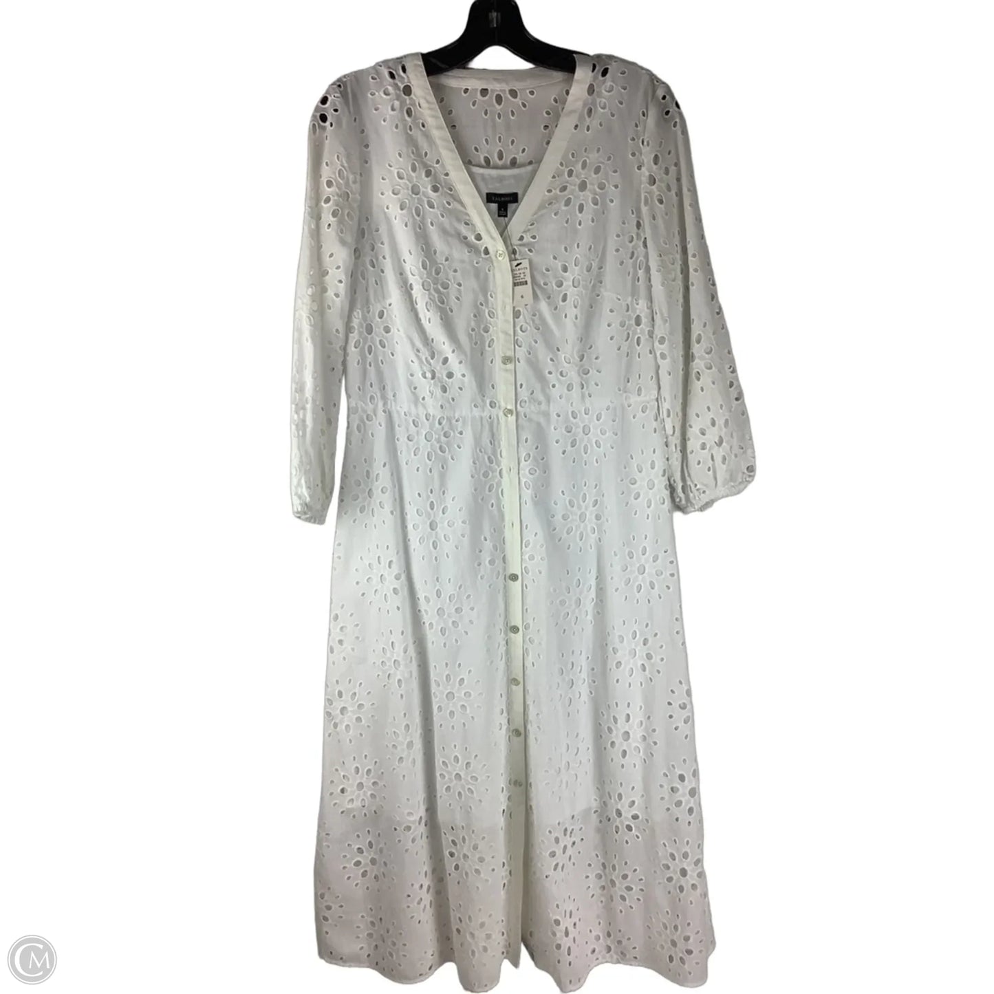 Dress Casual Midi By Talbots In White, Size: 6
