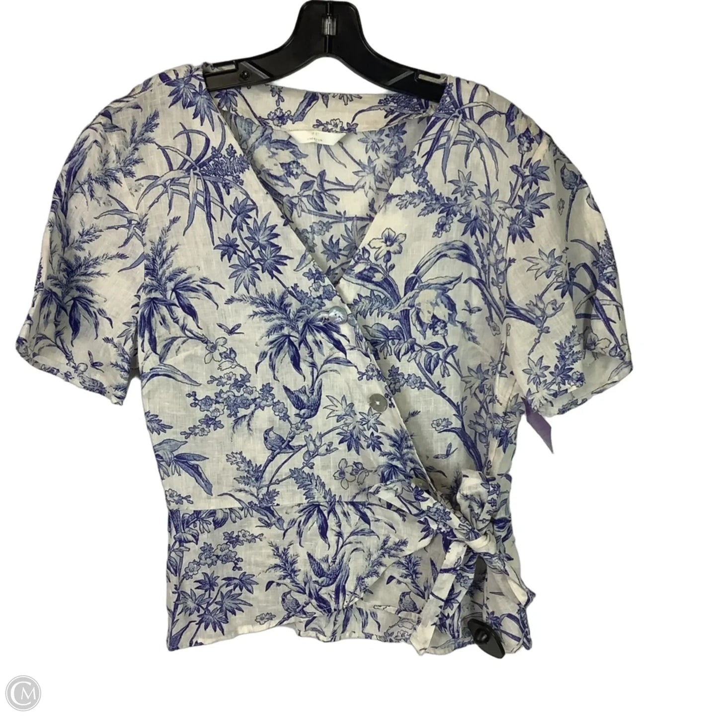 Top Short Sleeve By H&m In Floral Print
