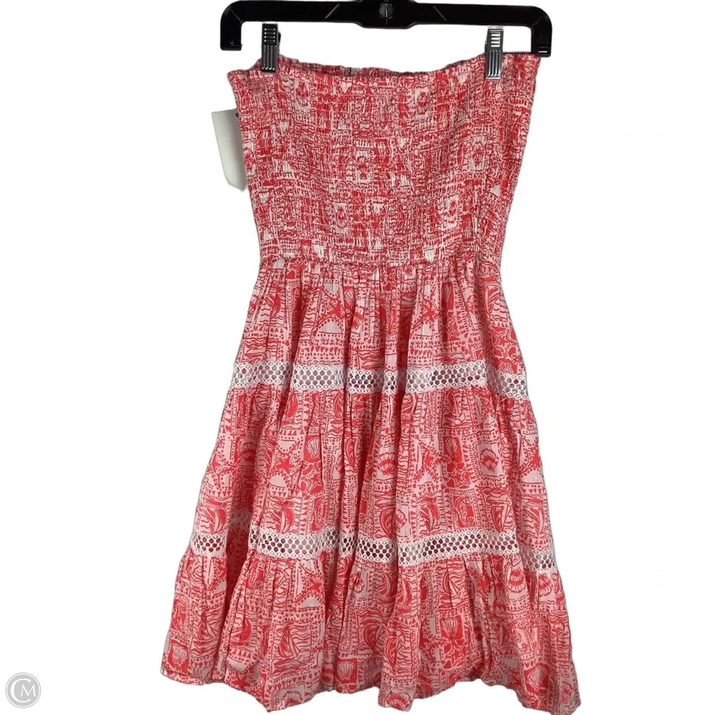 Dress Designer By Lilly Pulitzer In Pink & White, Size: S