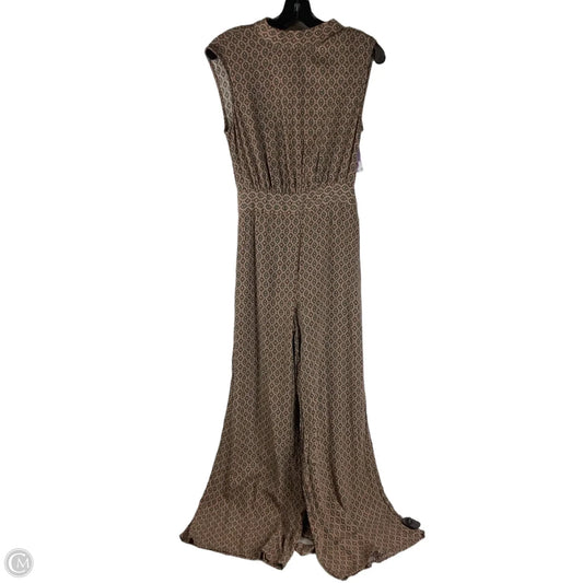 Jumpsuit By Vestique In Green & Tan, Size: S