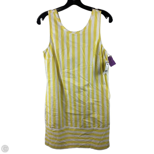 Dress Casual Short By Crown And Ivy In White & Yellow, Size: 4