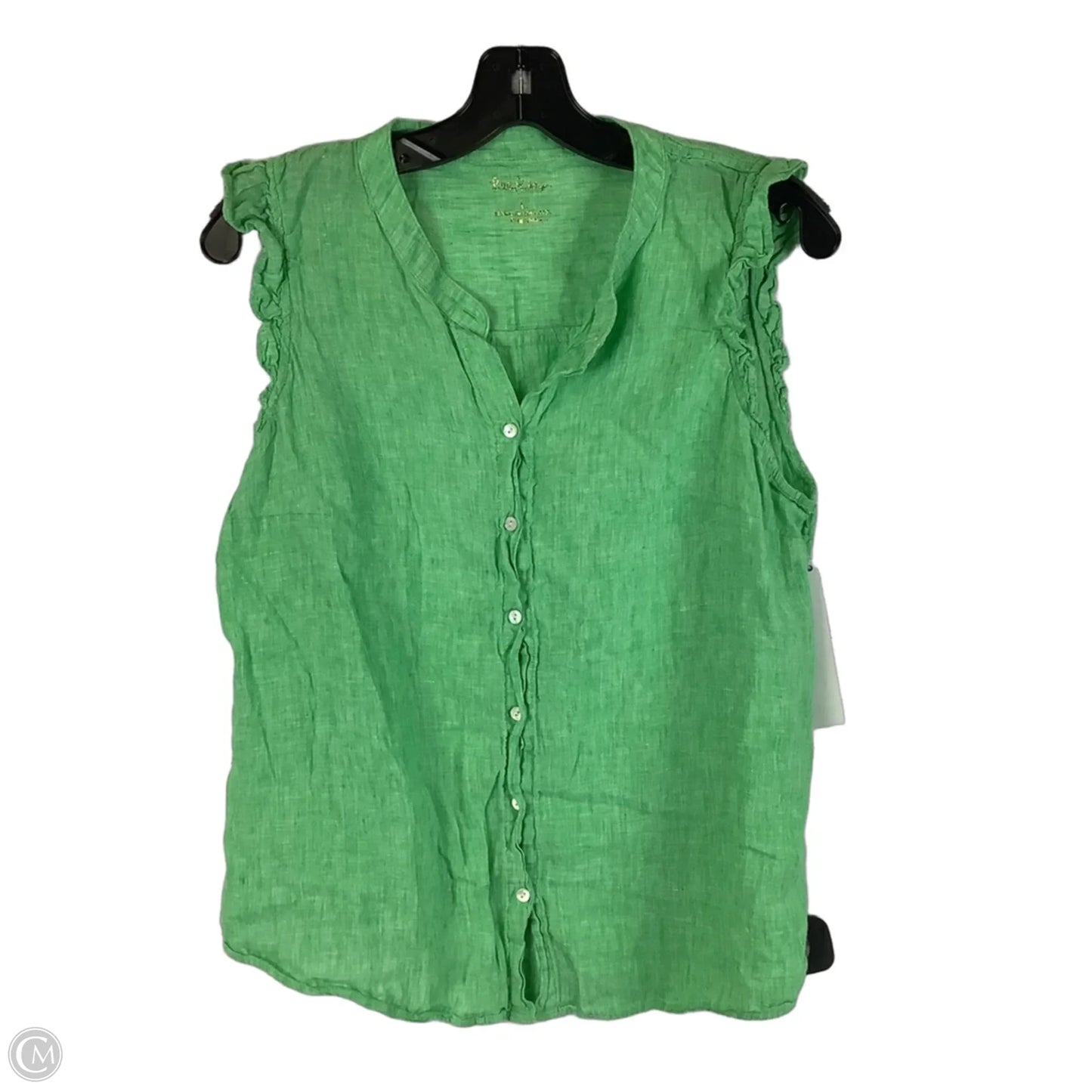 Top Sleeveless Designer By Lilly Pulitzer In Green, Size: L