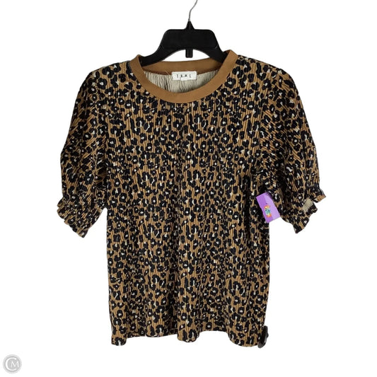 Top Short Sleeve By Thml In Animal Print, Size: S