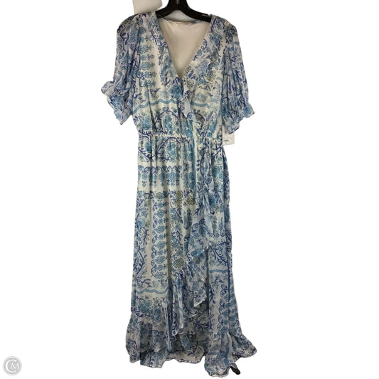 Dress Casual Maxi By Lc Lauren Conrad In Blue & White, Size: M