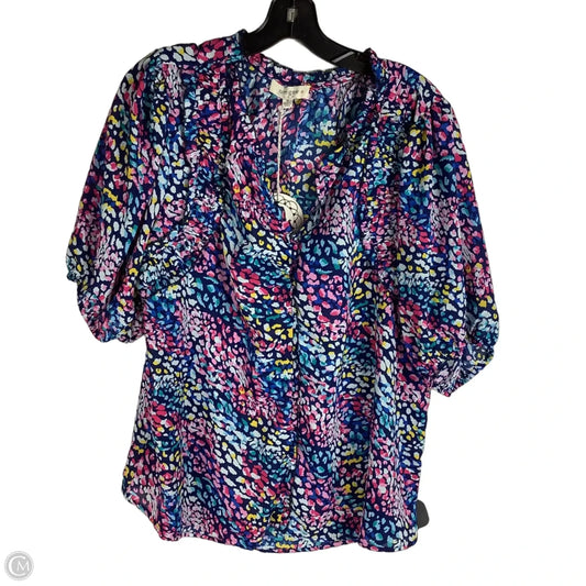 Top Short Sleeve By Umgee In Animal Print, Size: Xl
