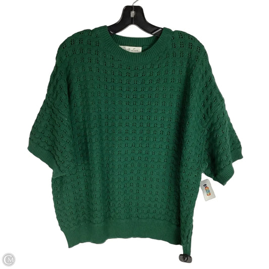 Sweater Short Sleeve By Vine & Love In Green, Size: S