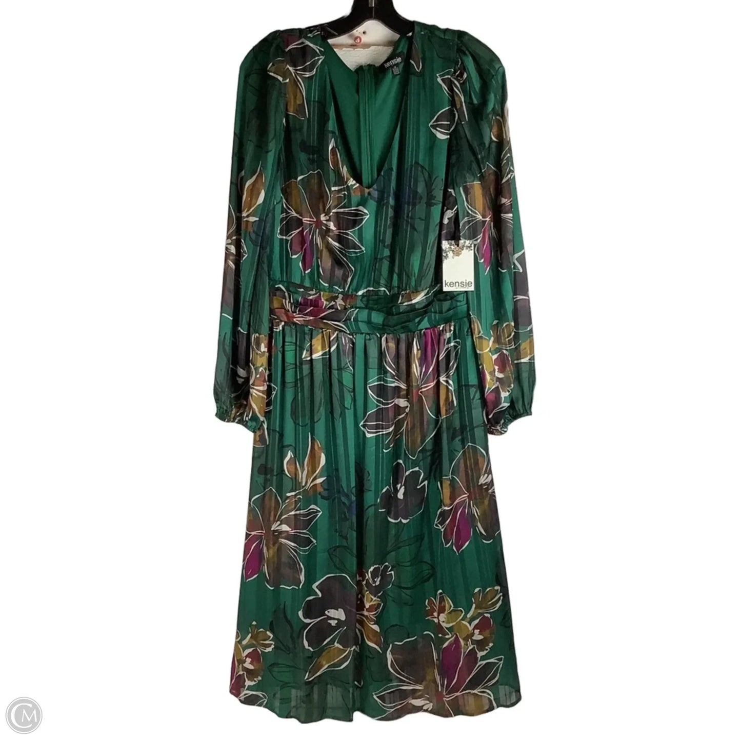Dress Casual Midi By Kensie In Green, Size: 12