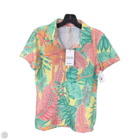Athletic Top Short Sleeve By Clothes Mentor In Tropical Print, Size: M