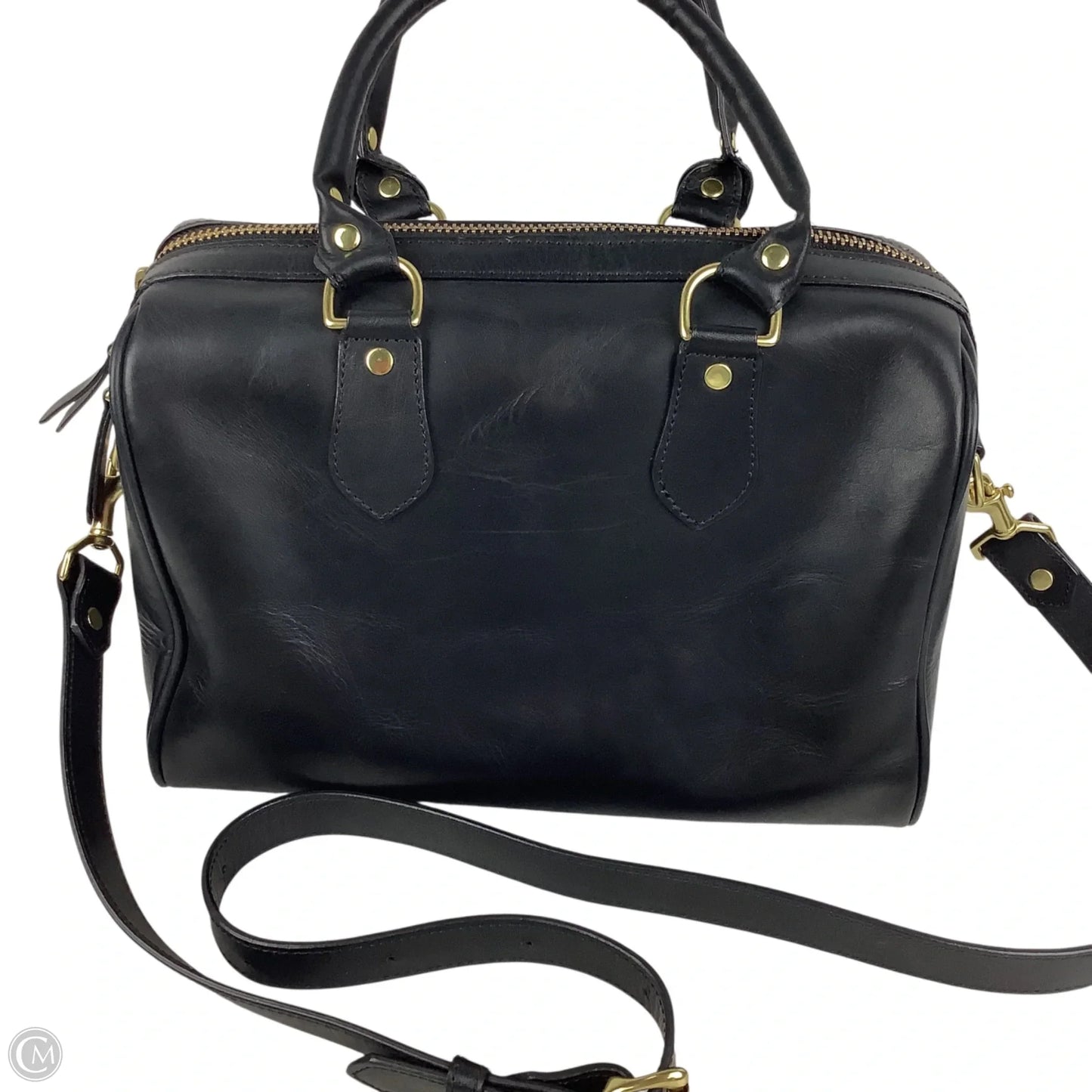 Handbag Leather By Cma, Size: Medium