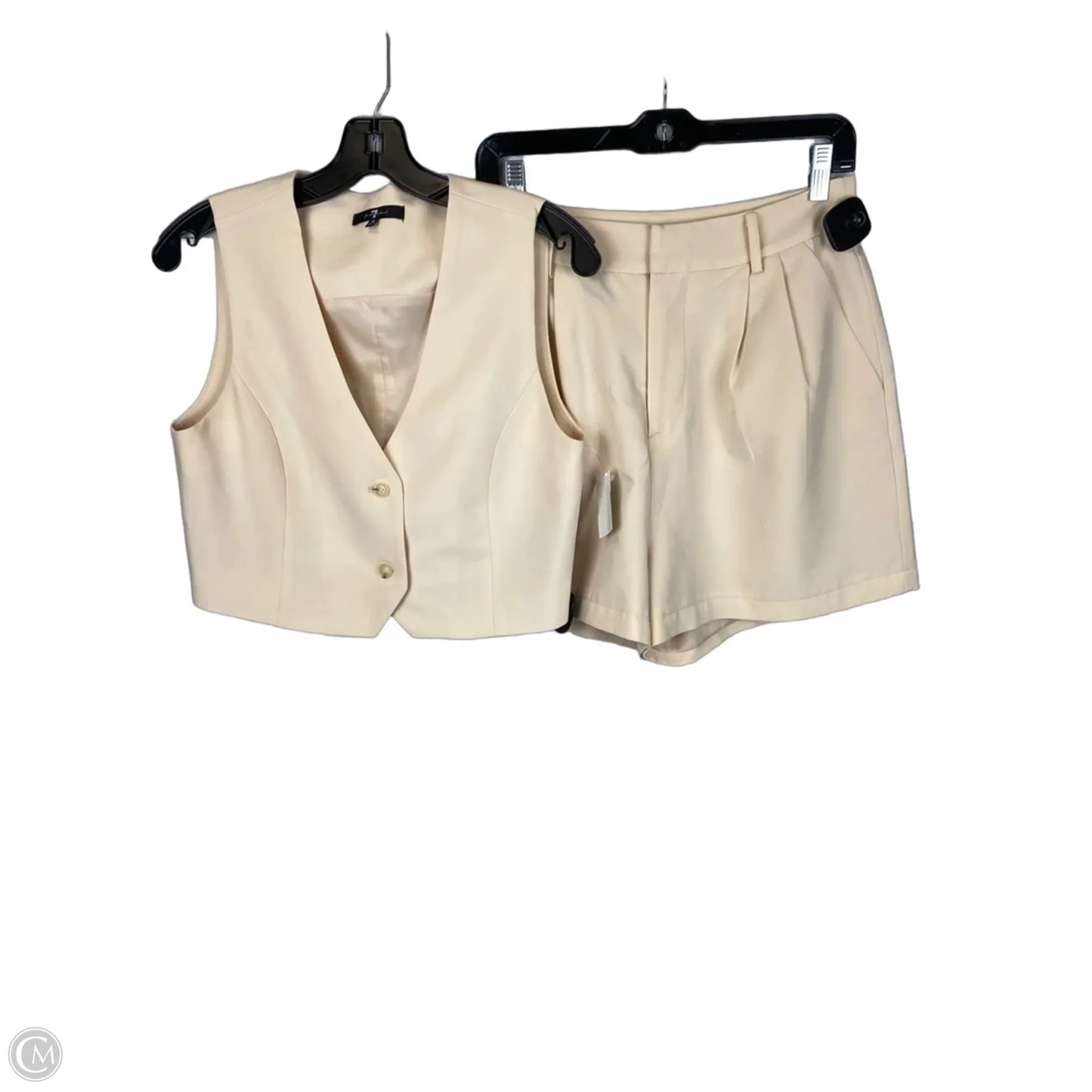 Shorts Set By 7 For All Mankind In Cream, Size: M