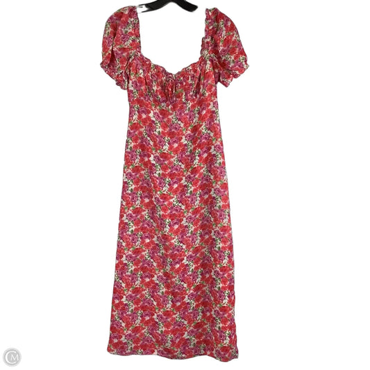 Dress Party Midi By Wayf In Floral Print, Size: Xs