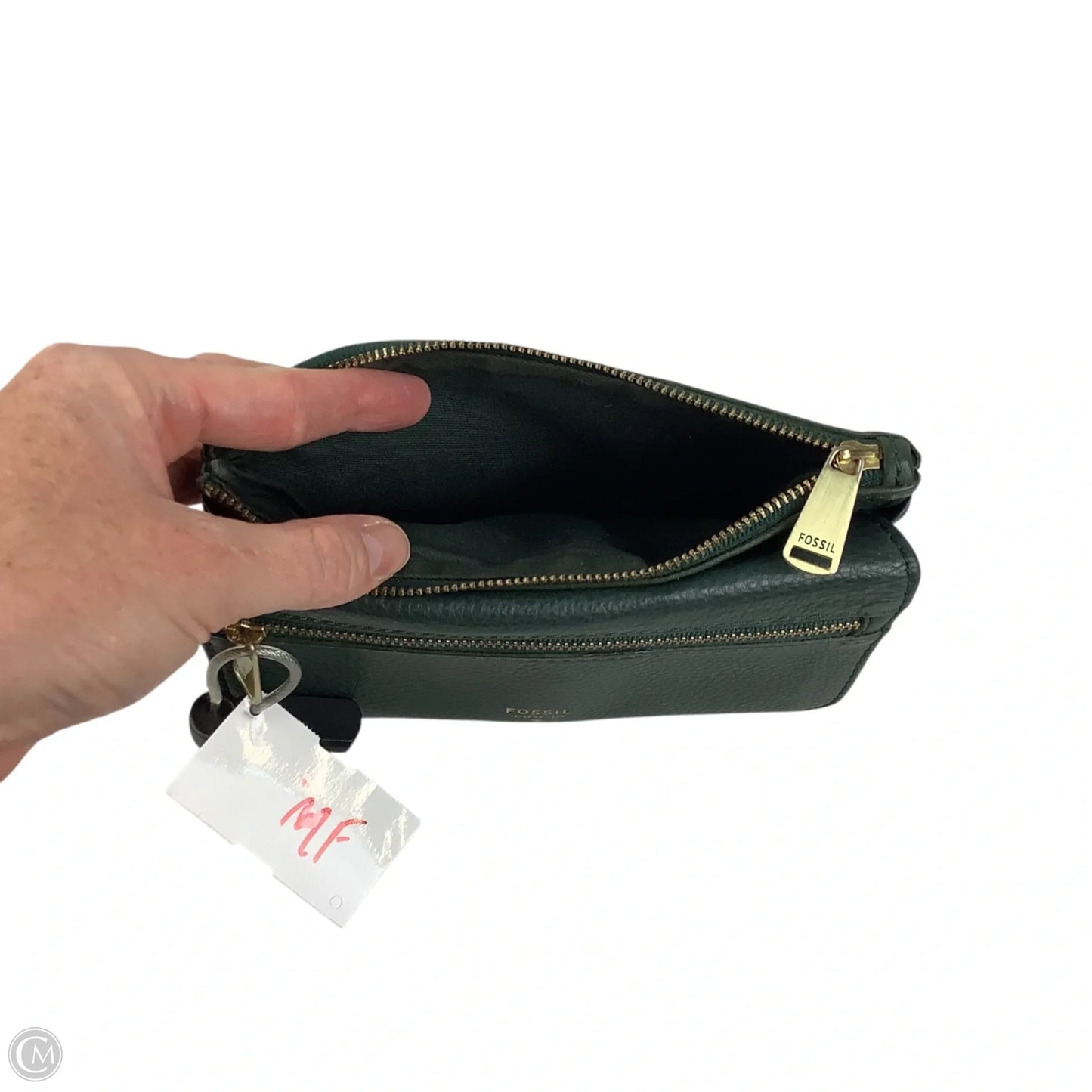 Wallet Leather By Fossil, Size: Medium