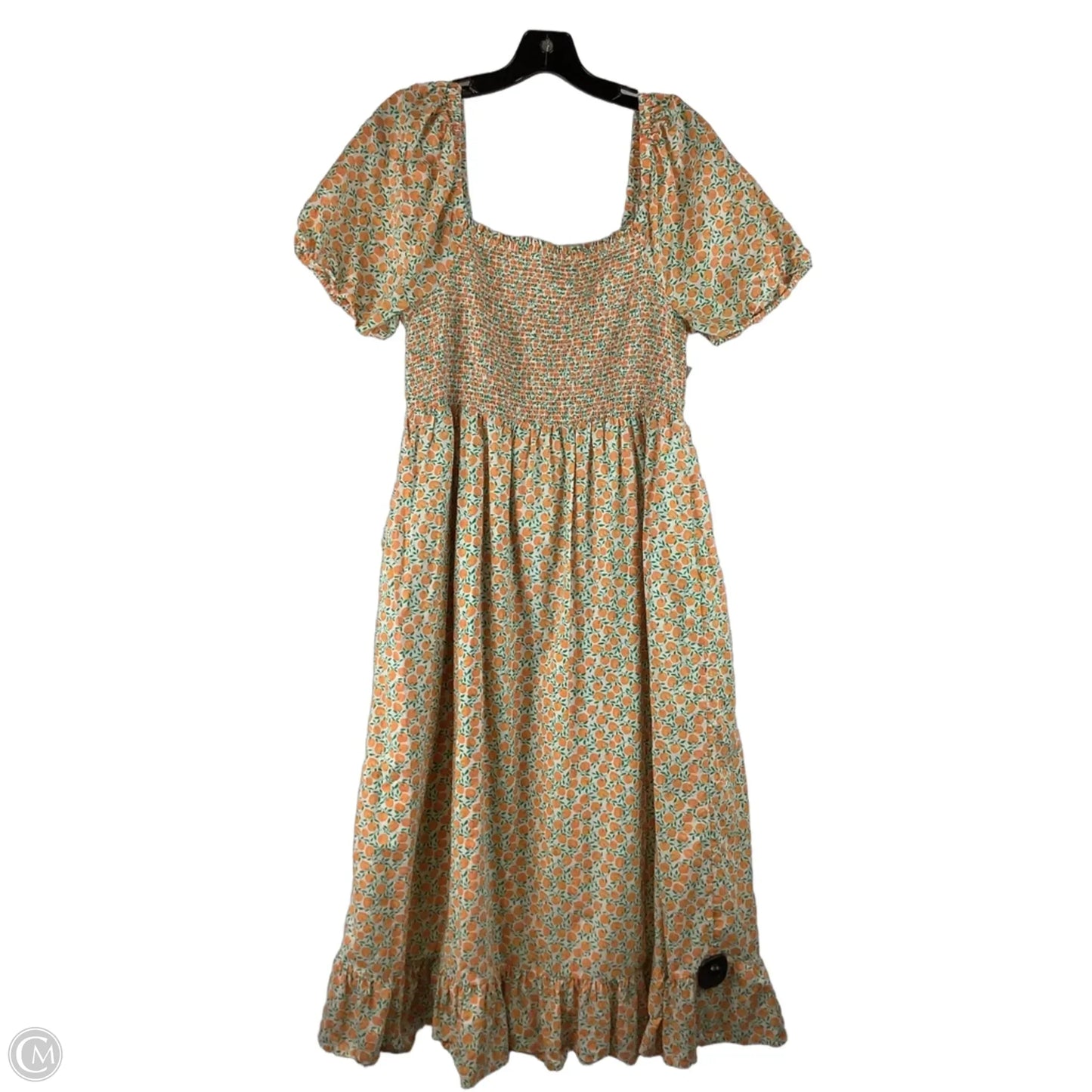Dress Casual Midi By J. Crew In Orange, Size: L