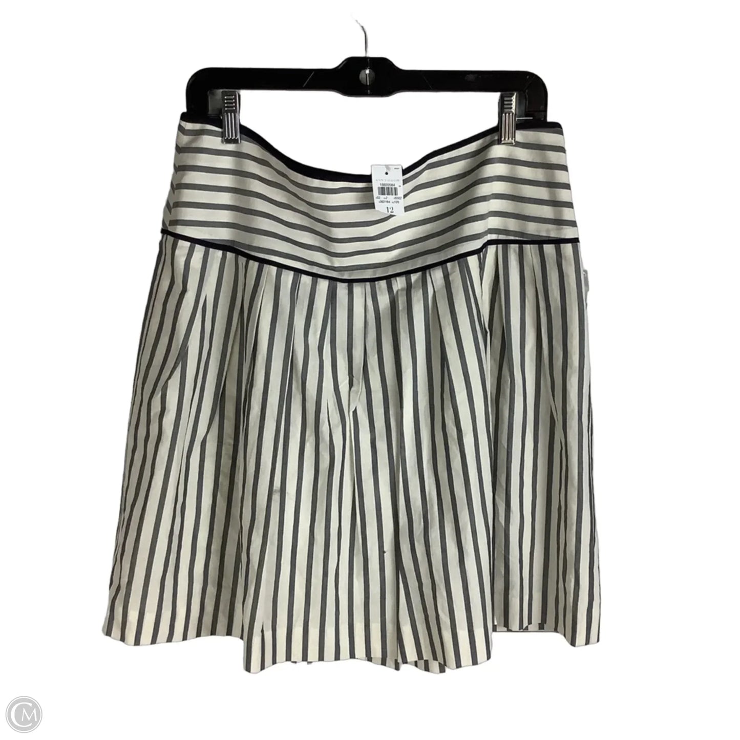 Skirt Mini & Short By Ann Taylor In Striped Pattern, Size: 12