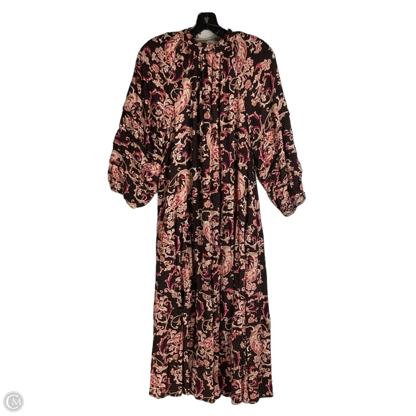 Dress Casual Midi By Wonderly In Brown & Pink, Size: Lp
