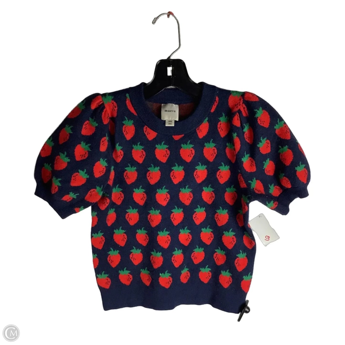 Sweater Short Sleeve By Maeve In Navy, Size: Xxs