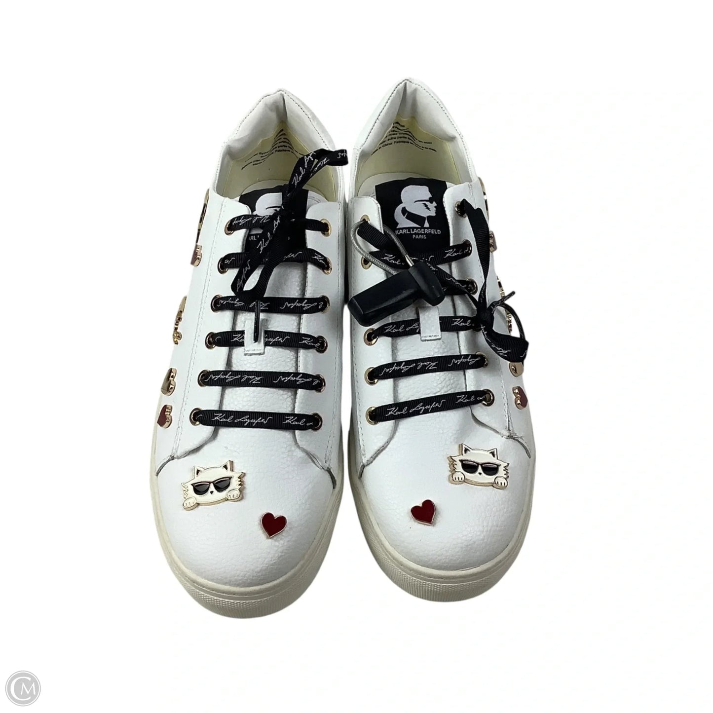 Shoes Designer By Karl Lagerfeld In White, Size: 11