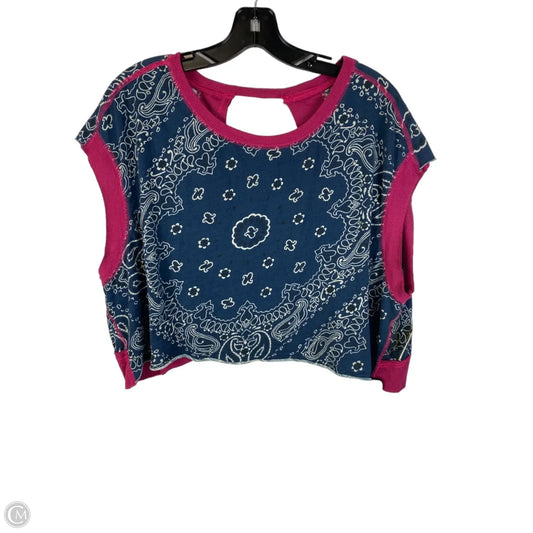 Top Short Sleeve By Natural Life In Navy, Size: S