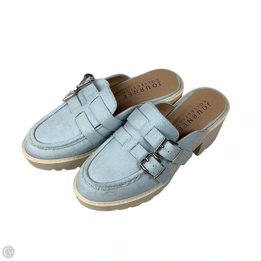 Shoes Heels Block By Journee In Blue, Size: 6