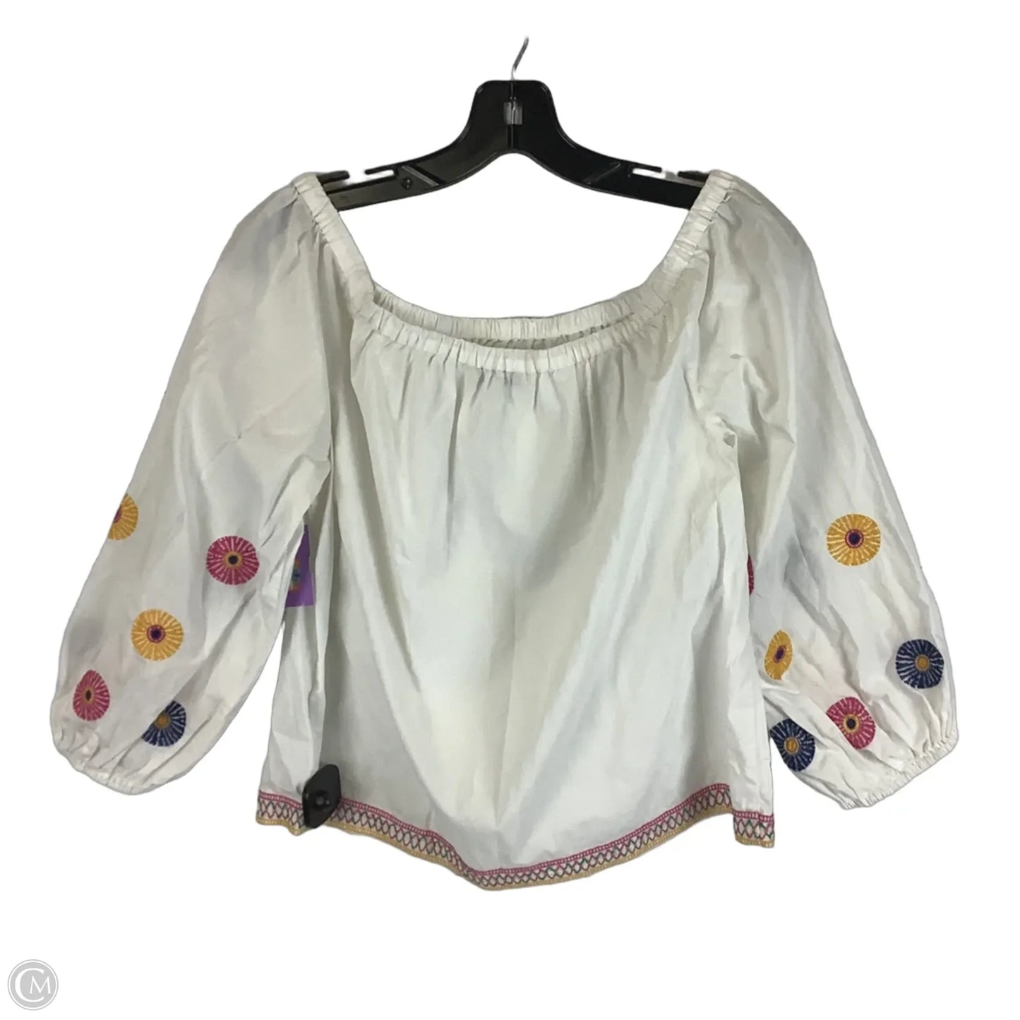 Top Long Sleeve By Madewell In White, Size: M