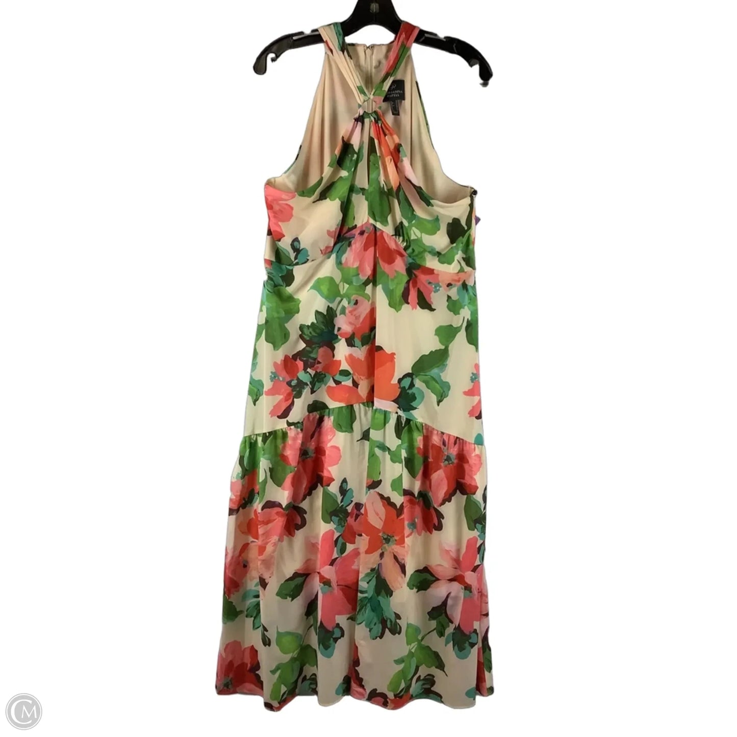 Dress Party Midi By Adrianna Papell In Floral Print, Size: 16