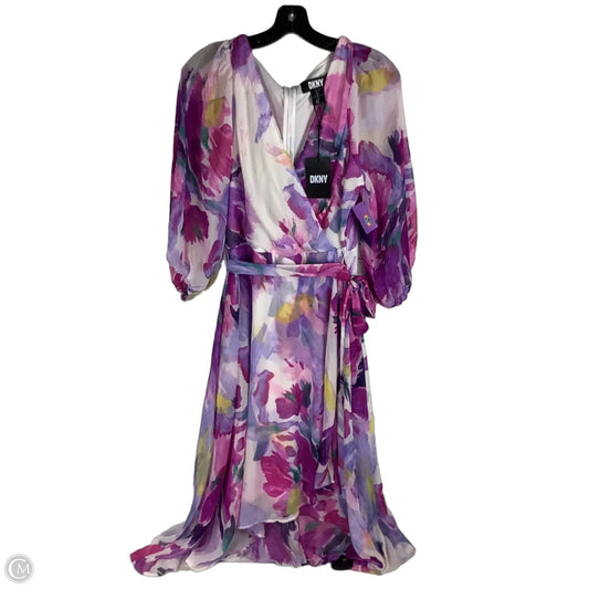 Dress Casual Maxi By Dkny In Purple, Size: 12