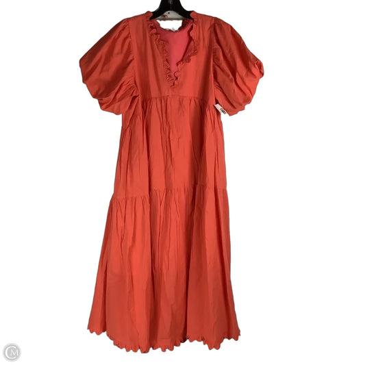 Dress Casual Maxi By &merci In Coral, Size: M