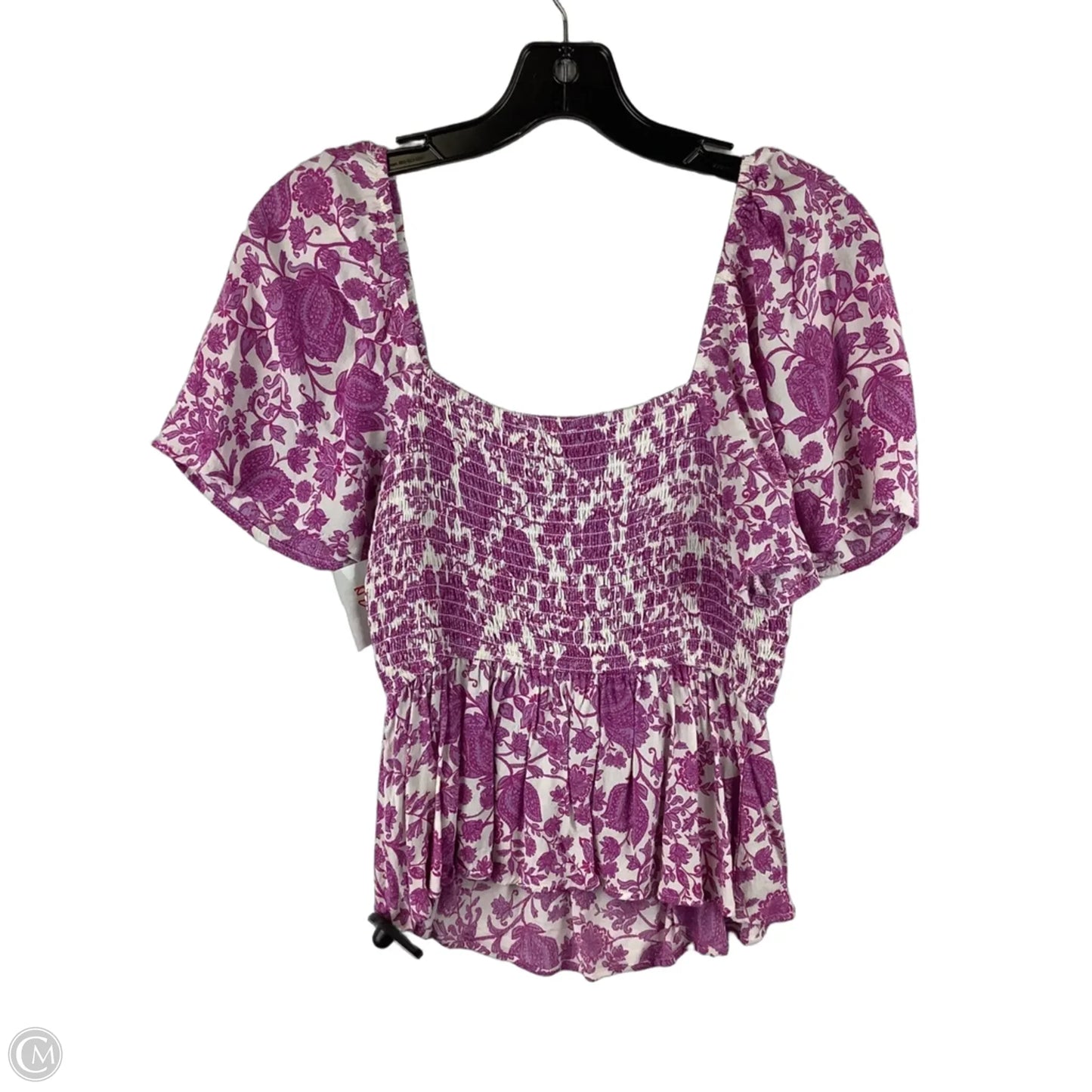 Top Short Sleeve By Lovestitch In Purple, Size: S