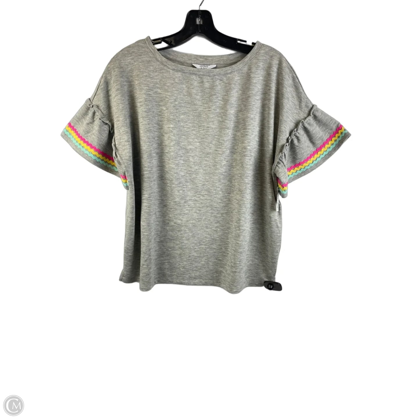 Top Short Sleeve By Crown And Ivy In Grey, Size: M