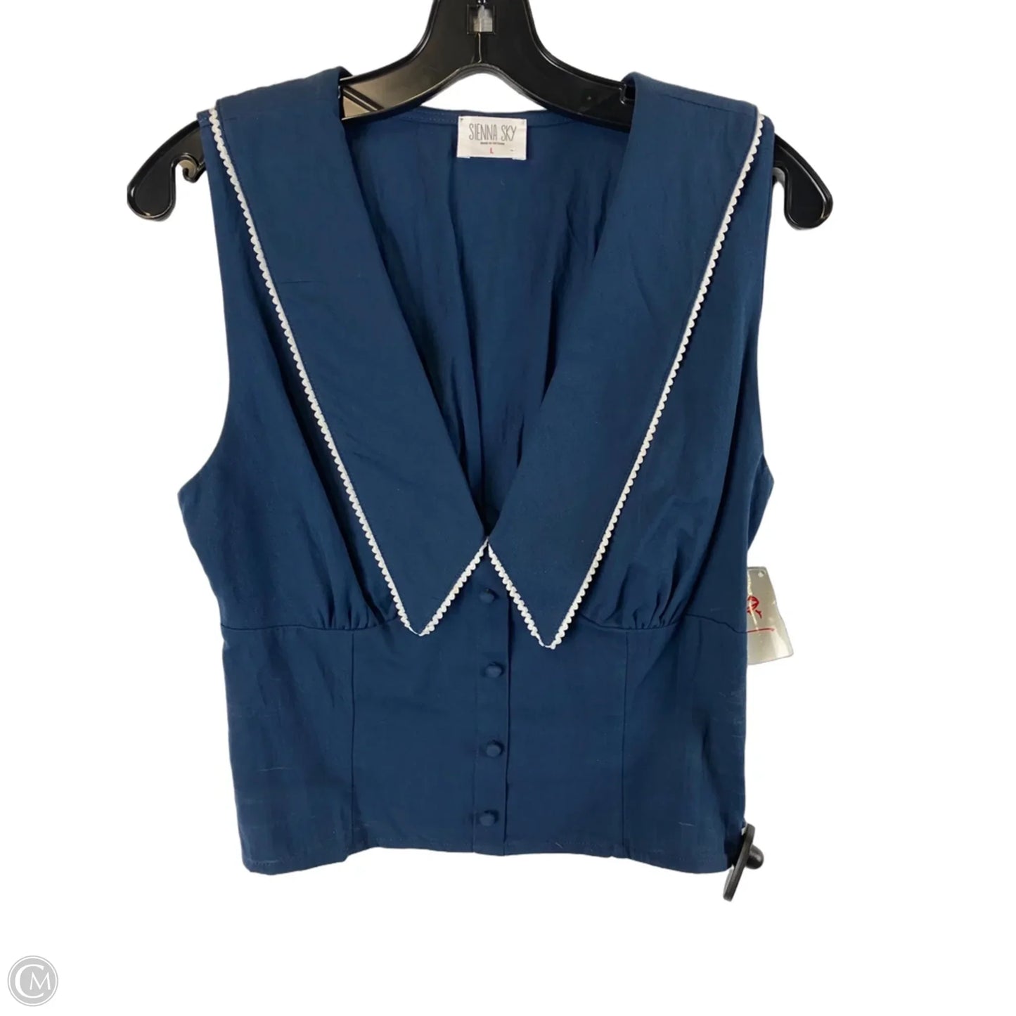 Top Sleeveless By Sienna Sky In Navy, Size: L