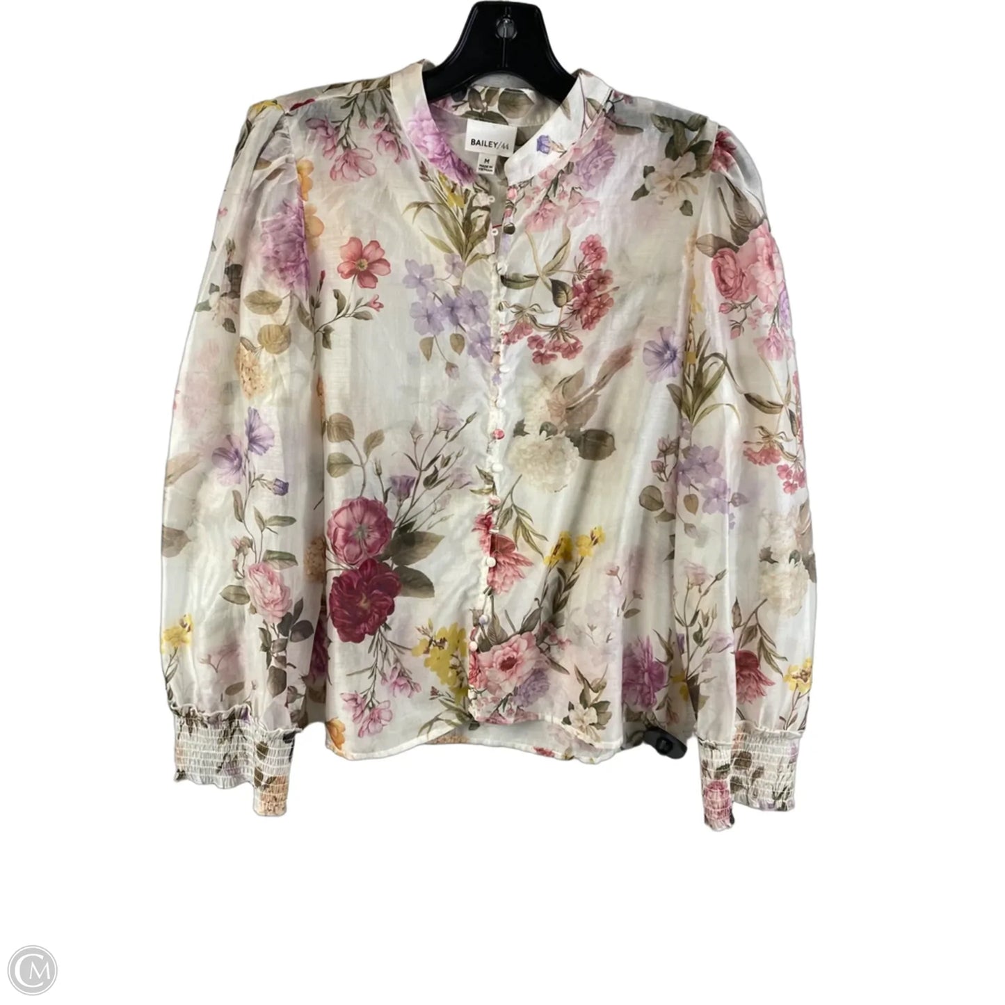 Top Long Sleeve By Bailey 44 In Floral Print, Size: M