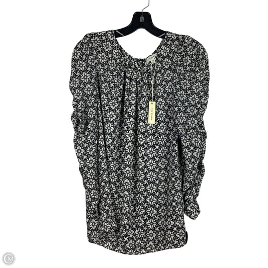 Top Long Sleeve By Max Studio In Black & White, Size: L