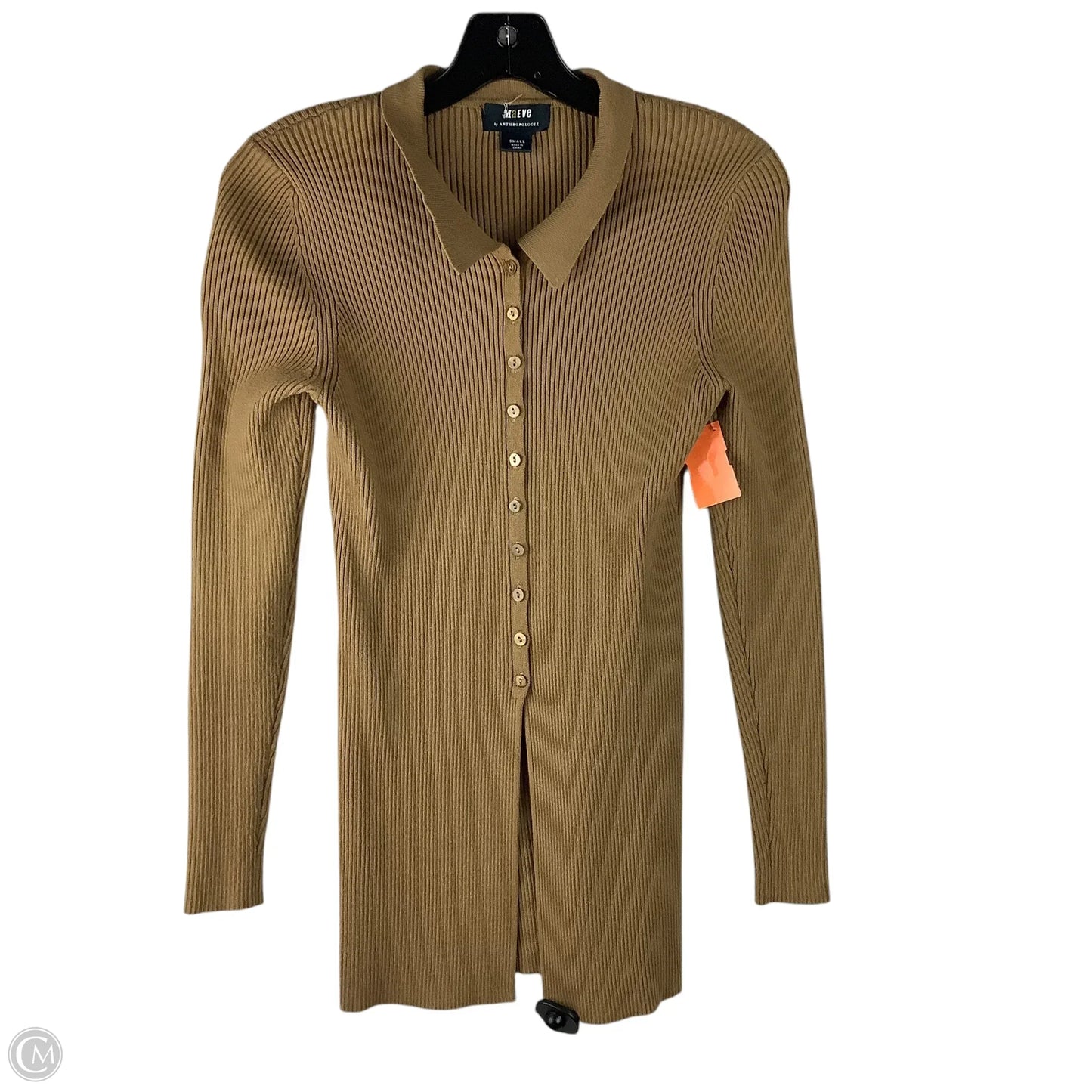 Top Long Sleeve By Maeve In Tan, Size: S