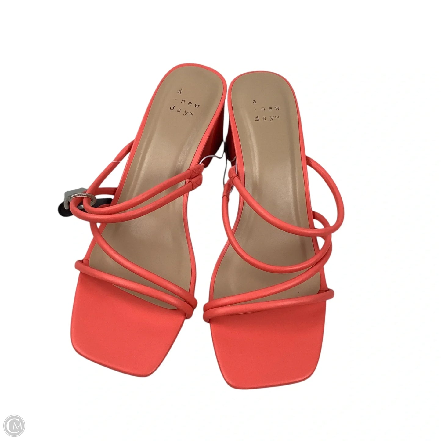 Sandals Heels Block By A New Day In Coral, Size: 9