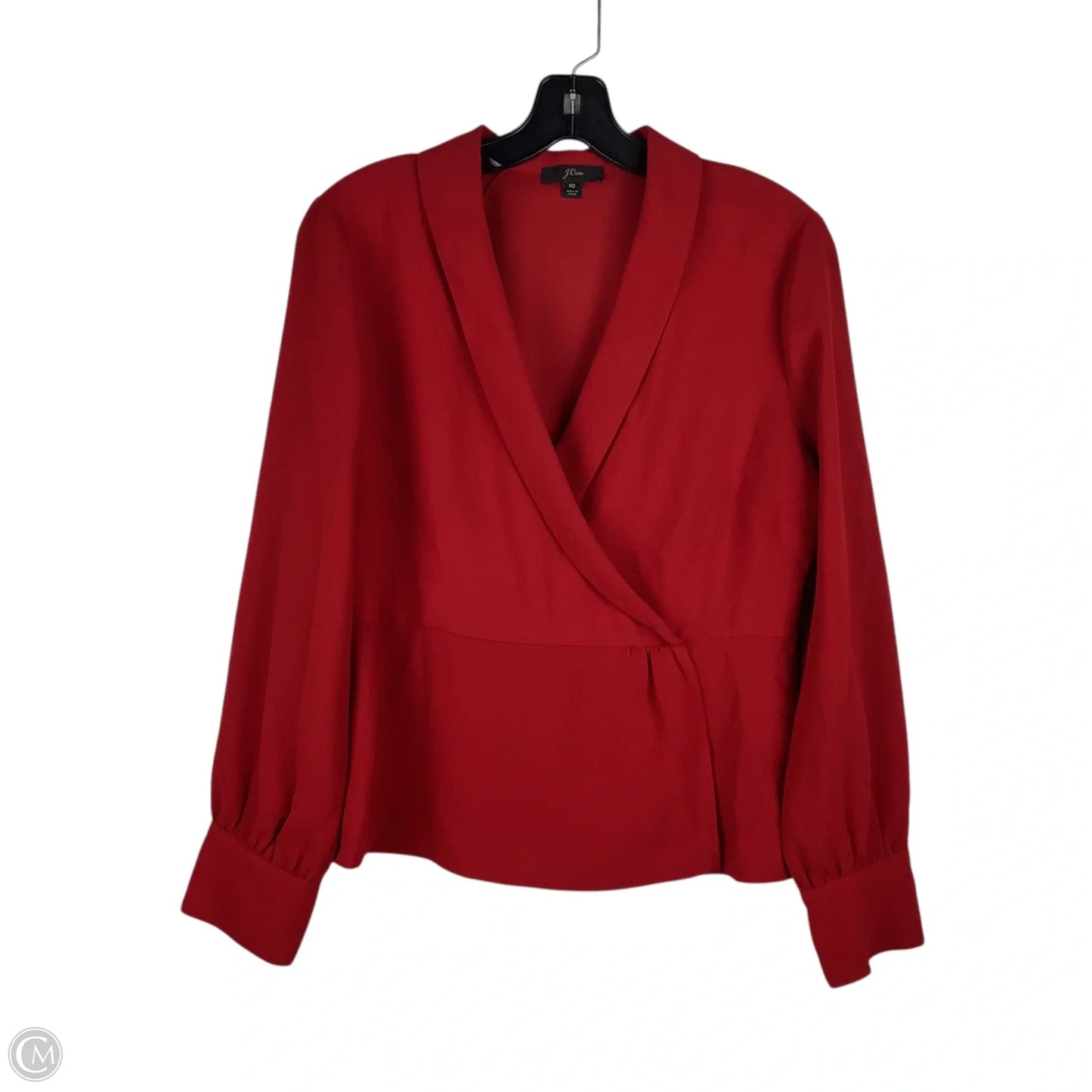 Top Long Sleeve By J. Crew In Red, Size: 10