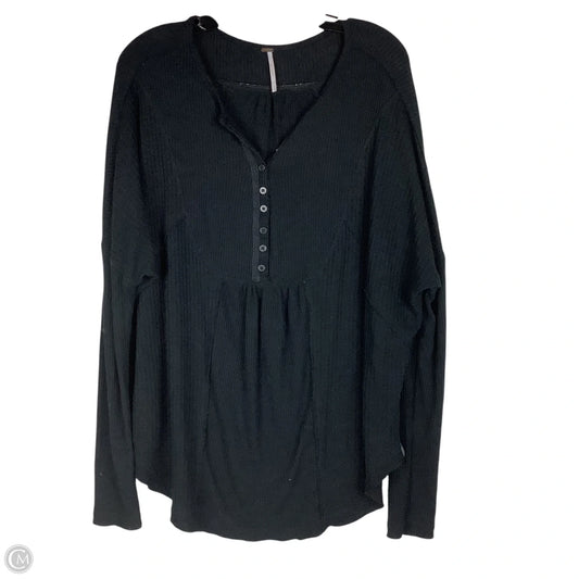 Top Long Sleeve By Free People In Black, Size: S