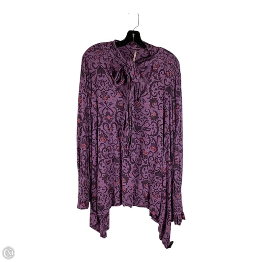 Top Long Sleeve By Free People In Purple, Size: M