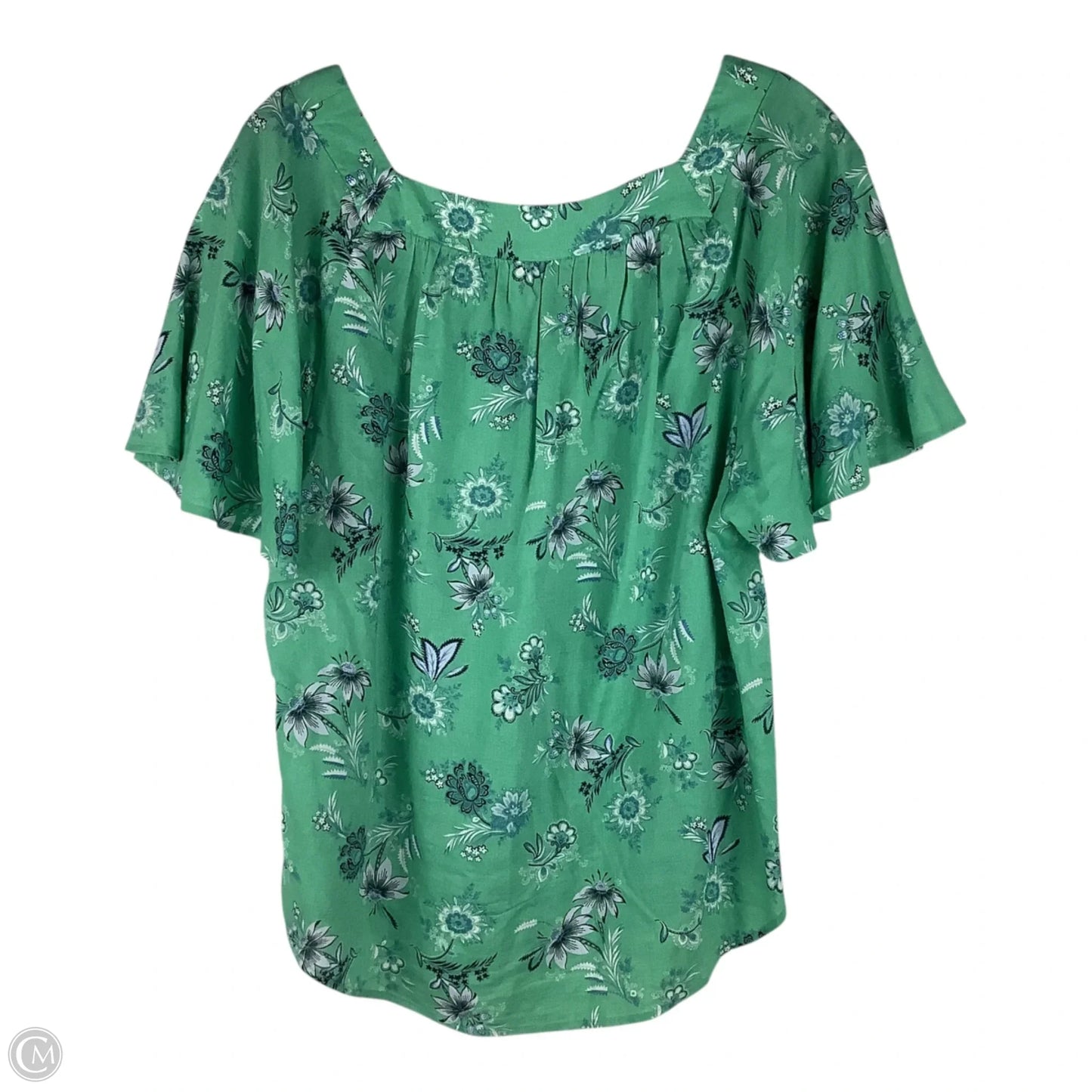 Top Short Sleeve By Ann Taylor In Green, Size: S