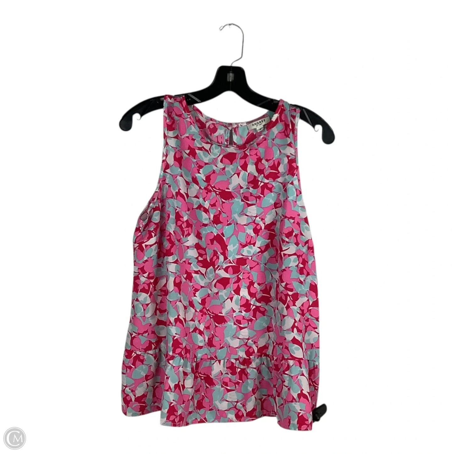 Top Sleeveless By Andree By Unit In Pink, Size: S